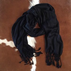 Black Scarf with Fringe